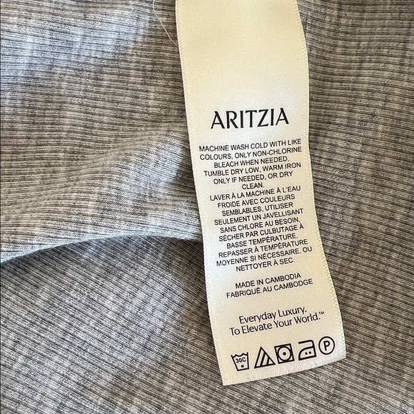 ARITZIA THE GROUP LUXE LOUNGE TEMPTATION SHORT-SLEEVE RIBBED MAXI DRESS EUC - Picture 12 of 13